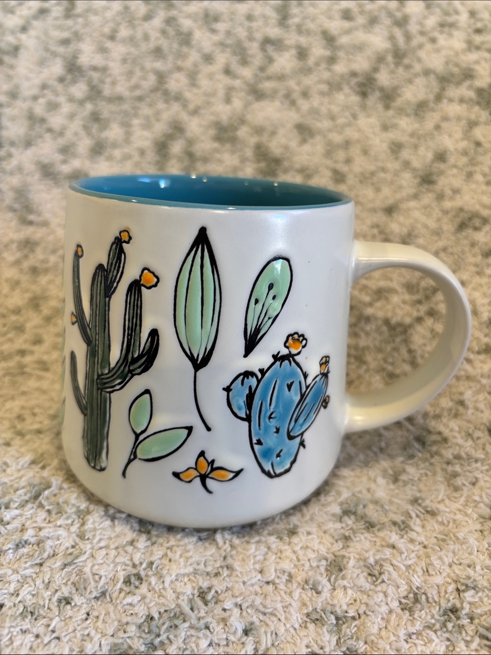 Spectrum Designz Colorful Snora Cactus coffee Mug NWT 16 oz.